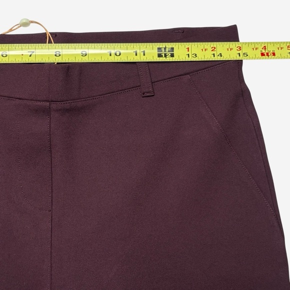 Quince Ultra Stretch Ponte Straight Leg Pant Size M Petite Burgundy (29x26) NEW - Picture 5 of 10